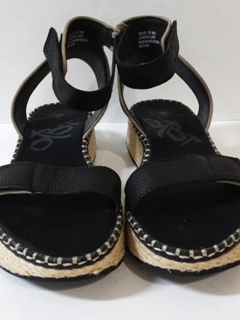 OTBT Reflector espadrilles Women's Black vacations beach casual office Y2K 11M
